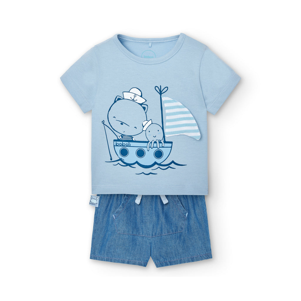 Boboli Little Sailor Shorts & T-Shirt Set