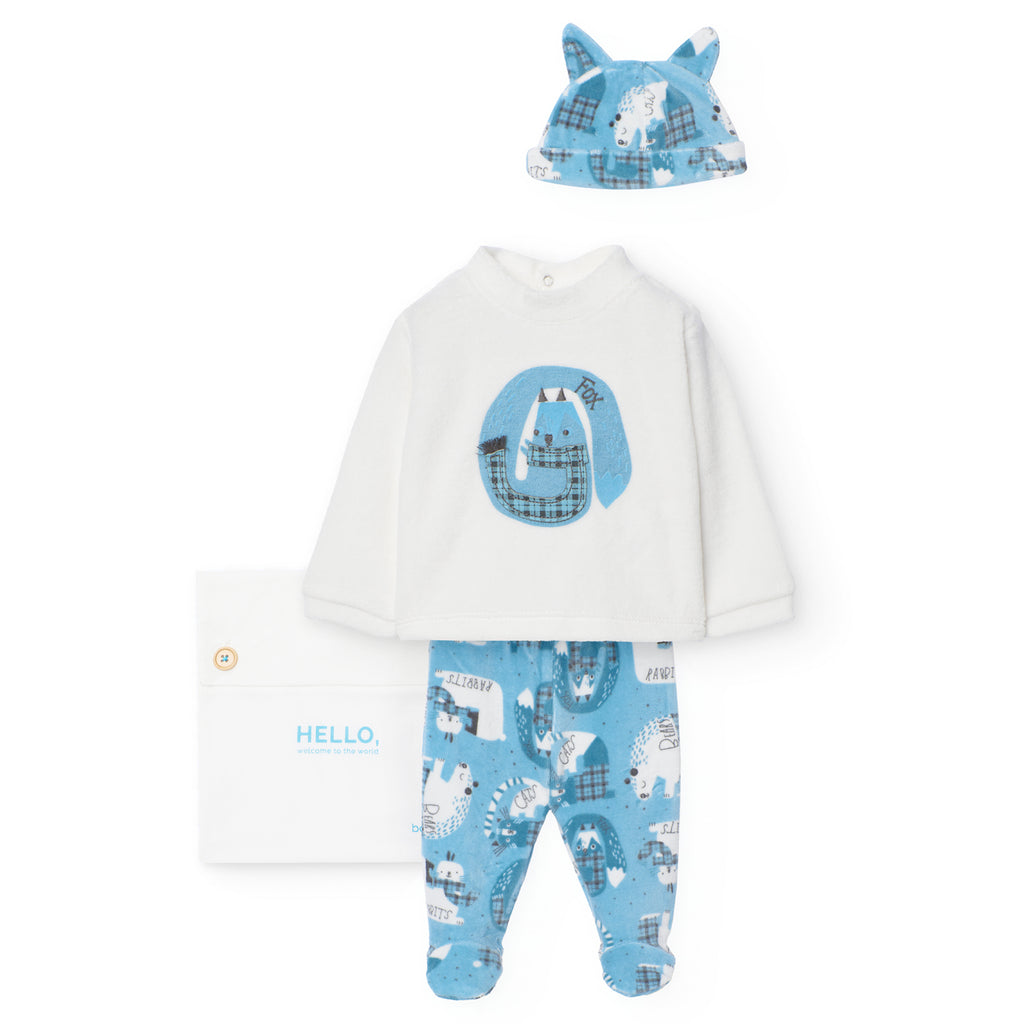 Boboli 3 Piece Velour Set