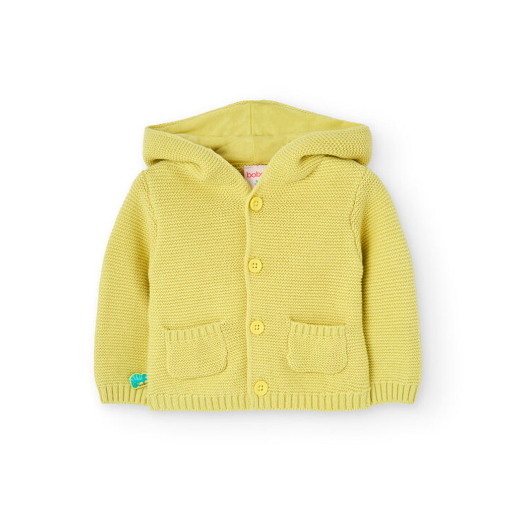 Boboli Yellow Dino Knit Jacket