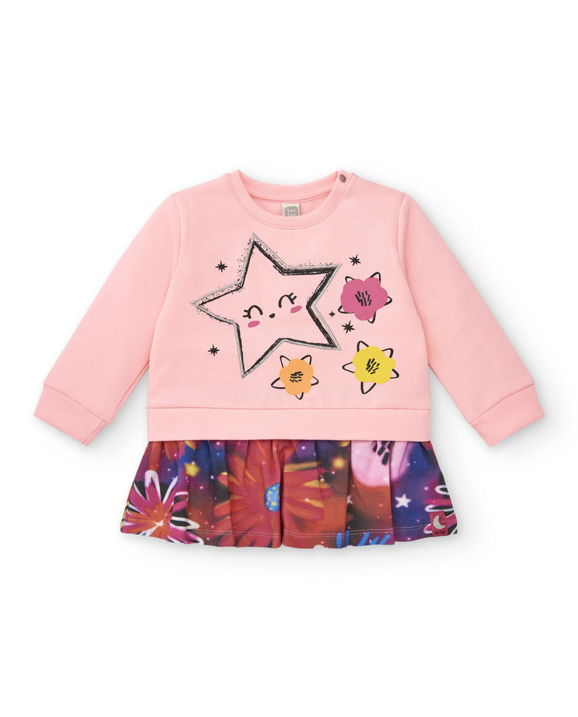 Tuctuc Pink Cosmic Girl Sweatshirt Dress