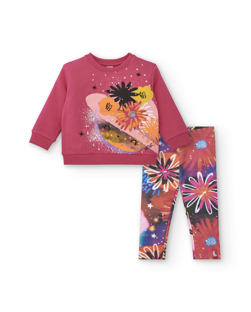 Tuctuc Cosmic Girl Sweatshirt & Leggings Set