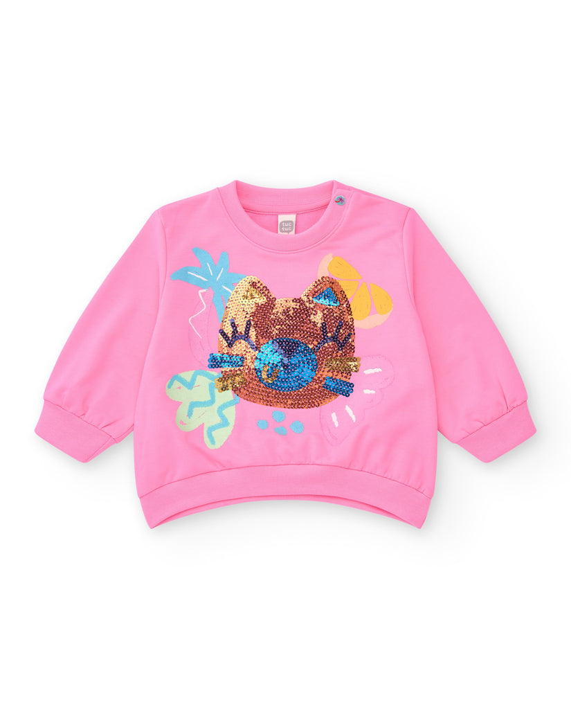 Tuctuc Pink Sequin Sweatshirt