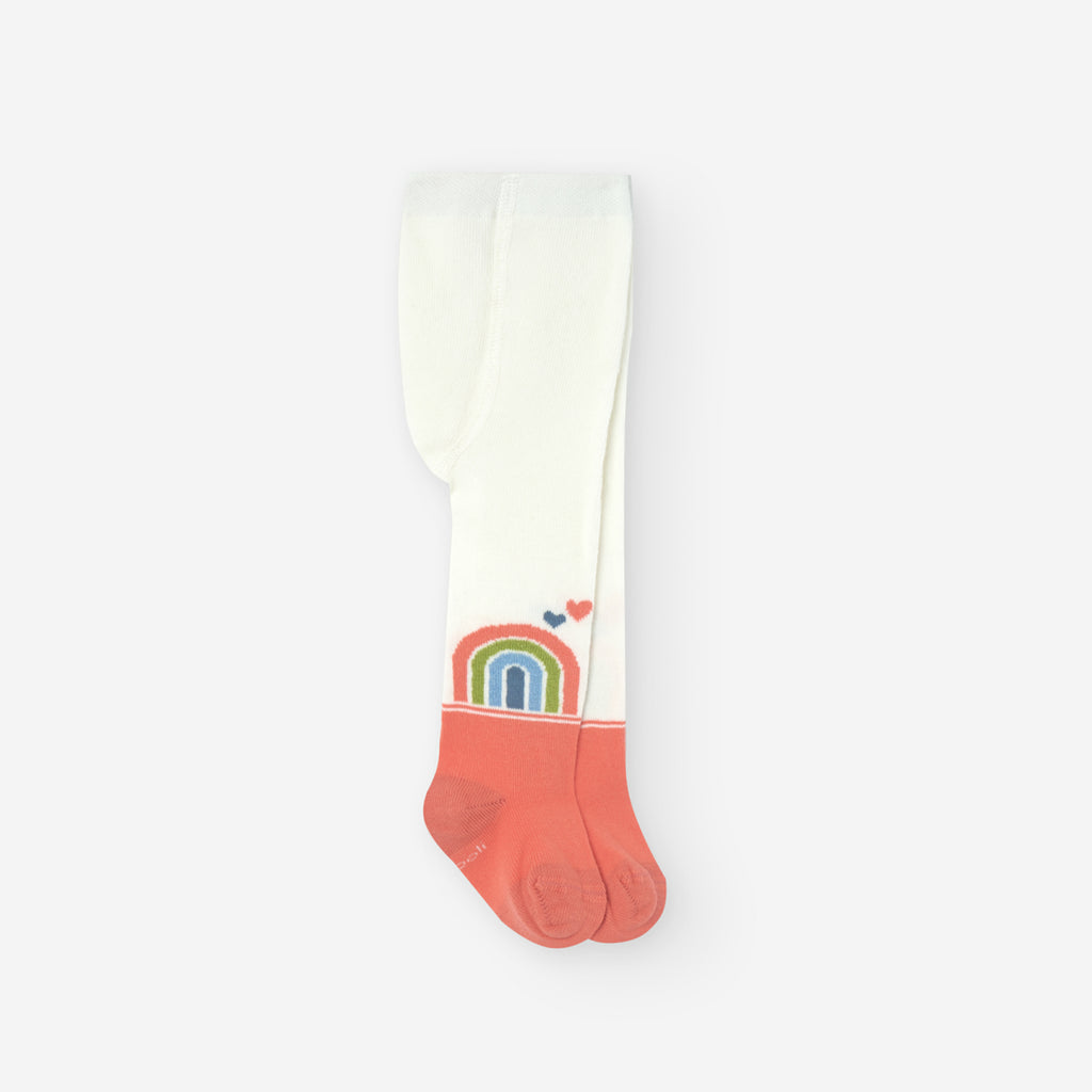 Boboli Off White Rainbow Tights