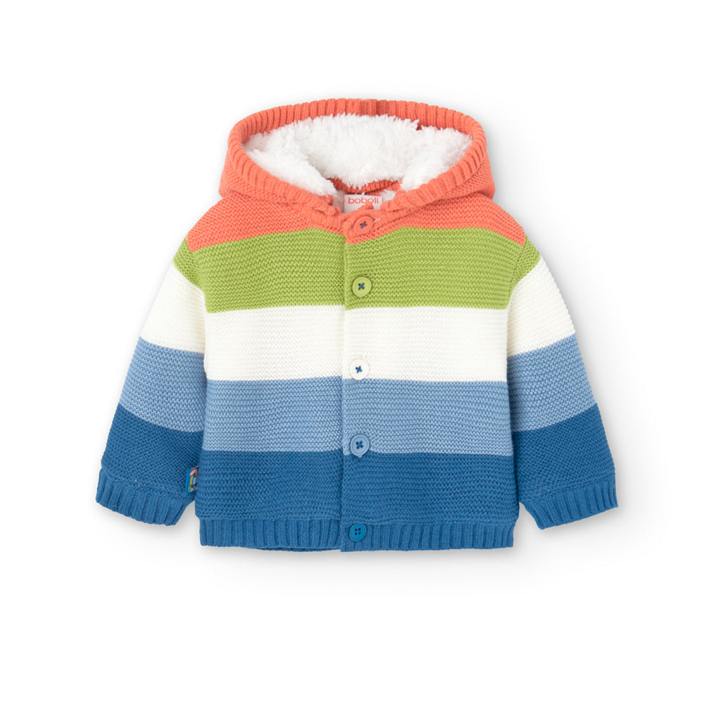 Boboli Striped Knit Jacket