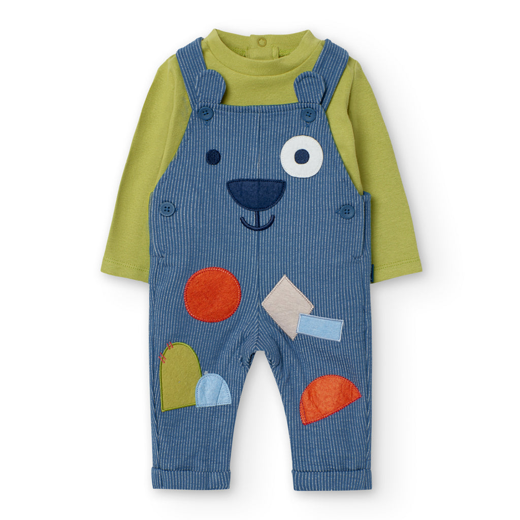 Boboli Print Dungaree & Top Set