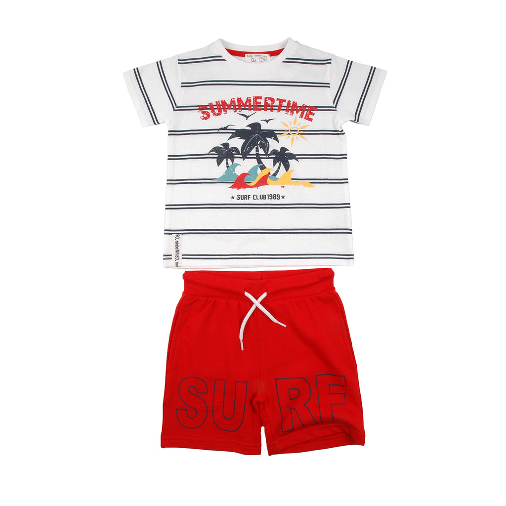 Babybol Summertime Surf Shorts & T-Shirt Set