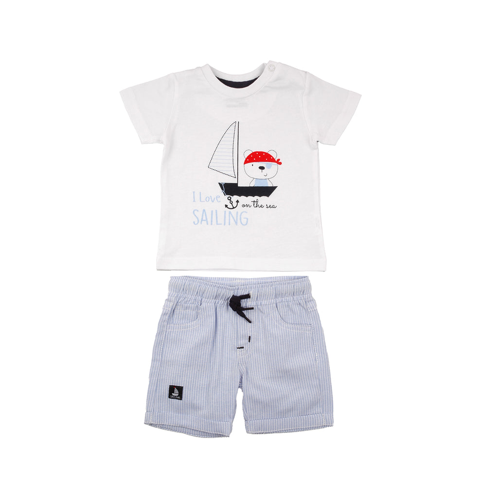 Babybol Love Sailing Shorts & T-Shirt Set