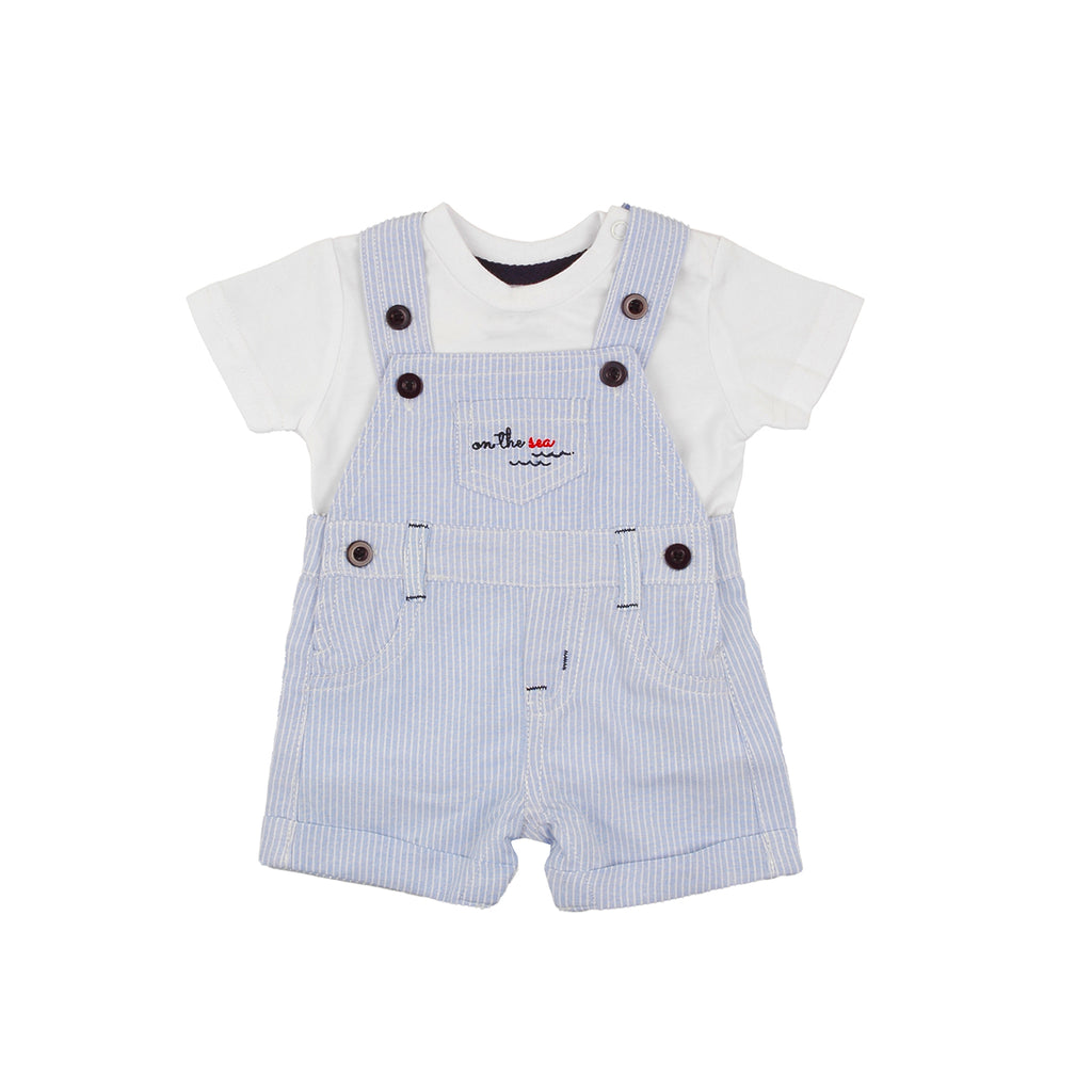 Babybol Striped Dungarees Set