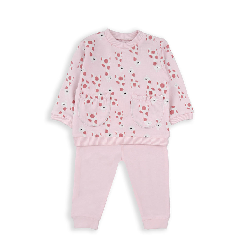 Babybol Pink Sweatshirt & Jogger Set