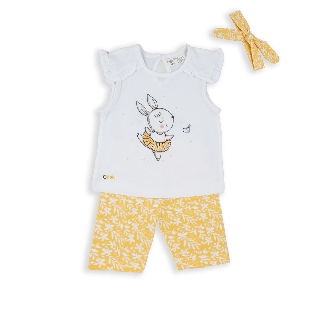 Babybol Bunny Print T-Shirt & Leggings Set