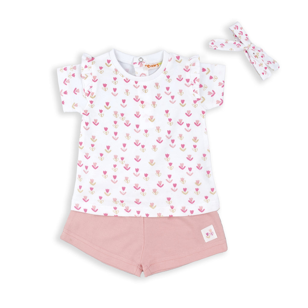 Babybol Pink Shorts & T-Shirt Set