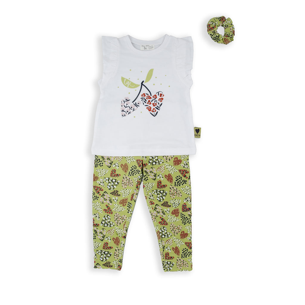 Babybol Floral Leggings, T-Shirt & Bauble Set