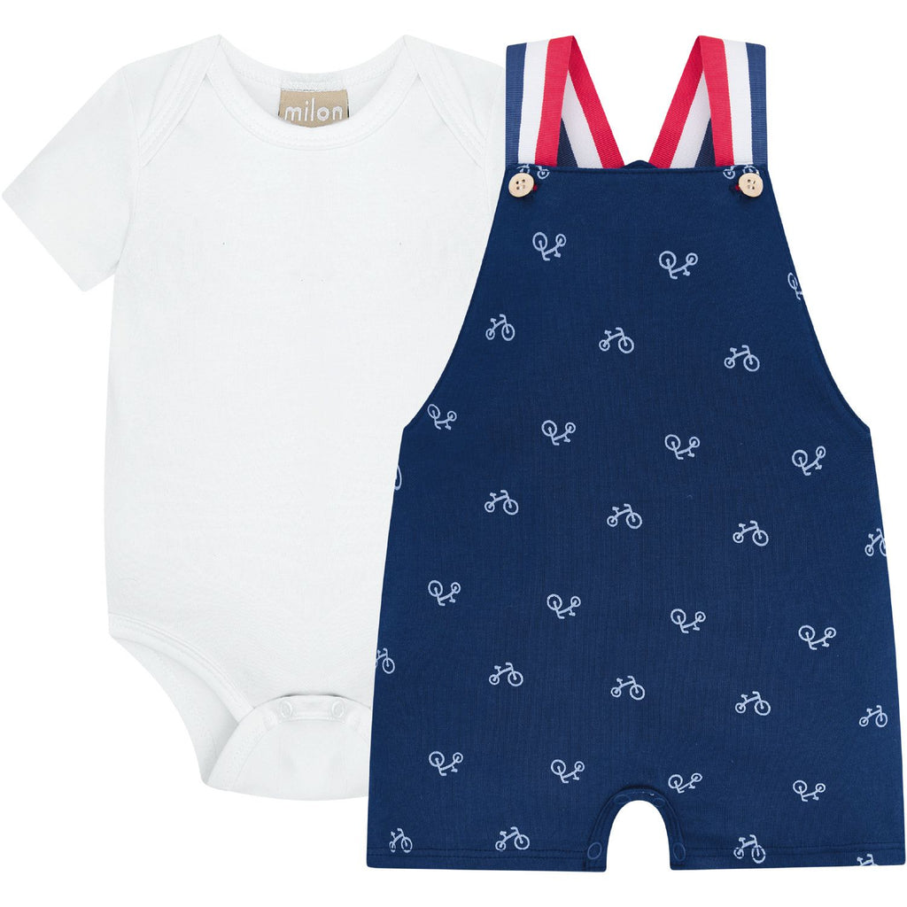 Milon Print Dungarees & Bodysuit Set