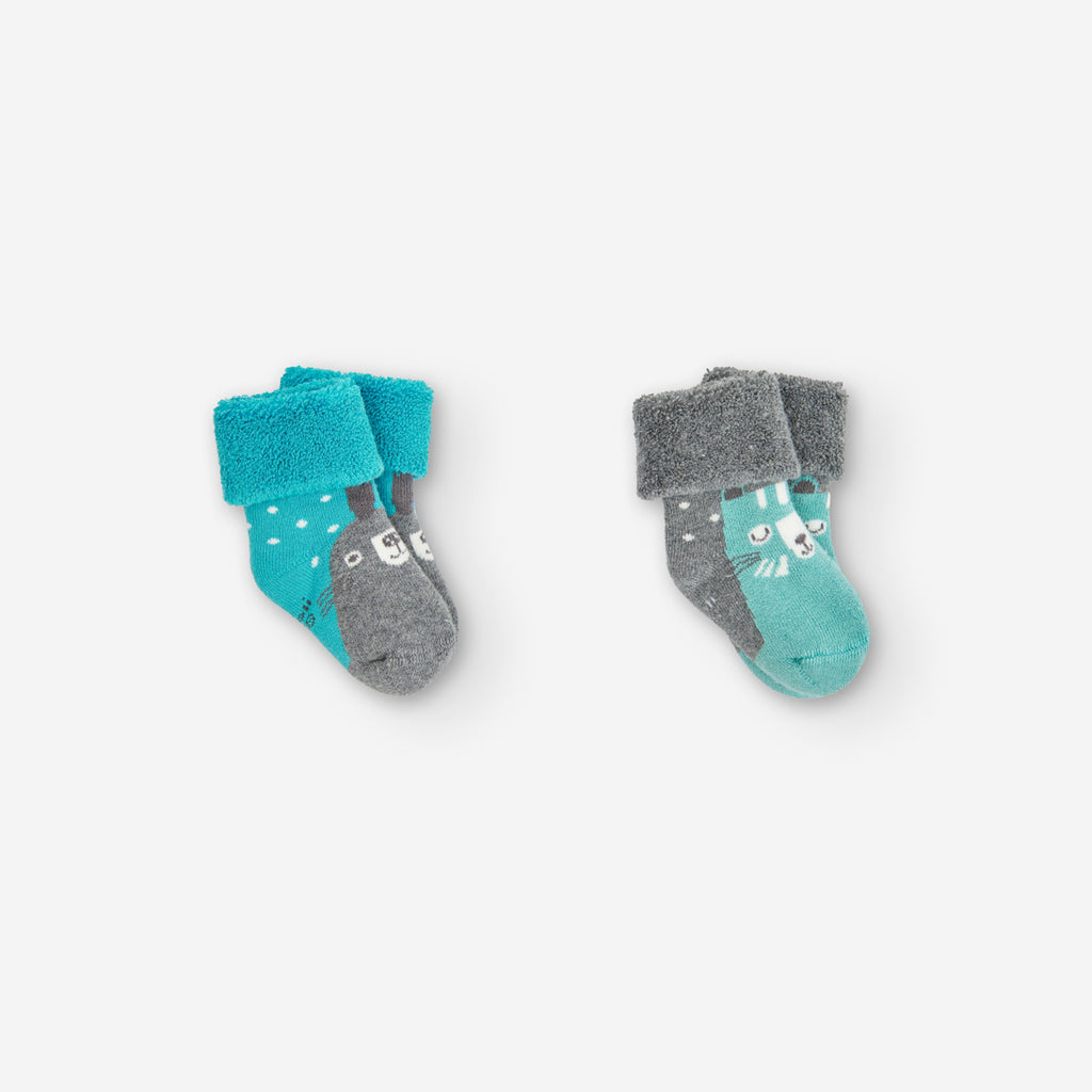 Boboli Turquoise & Grey Socks Set