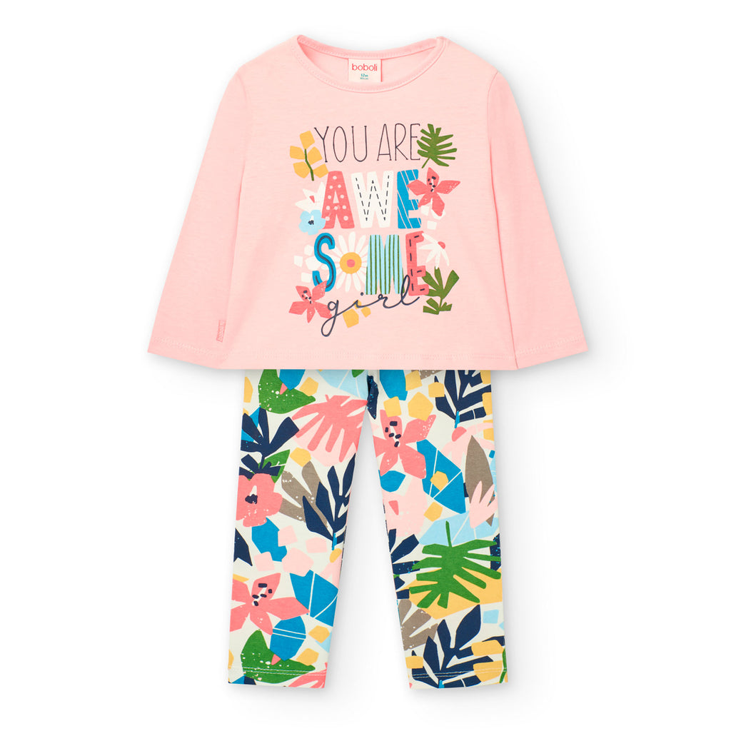 Boboli Floral Legging & Top Set