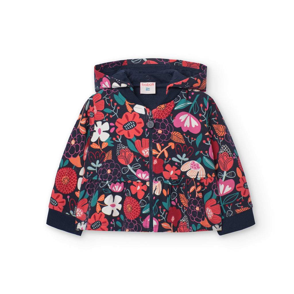 Boboli Fleece Floral Jacket