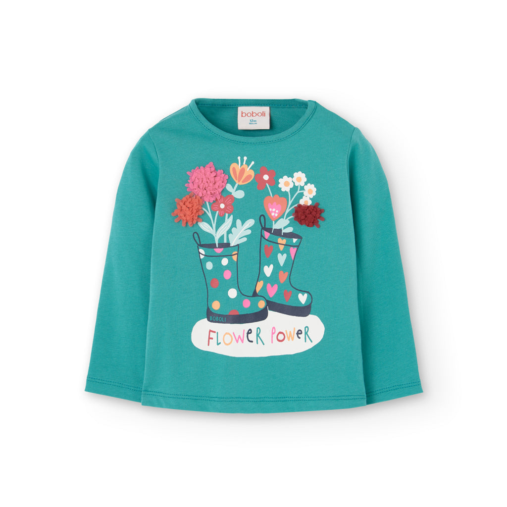 Boboli Flower Power Long Sleeve Top