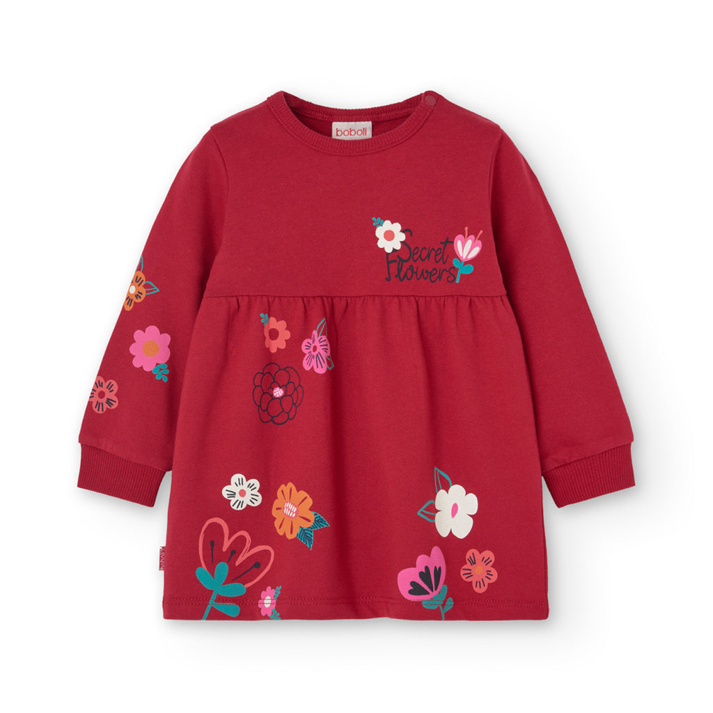 Boboli Secret Flowers Sweatshirt Dress