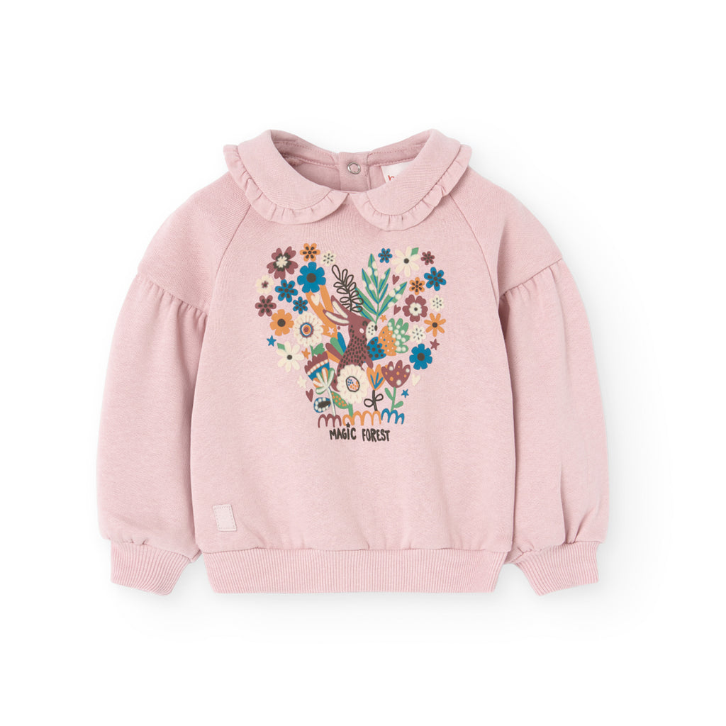 Boboli Flamingo Pink Magic Forest Sweatshirt