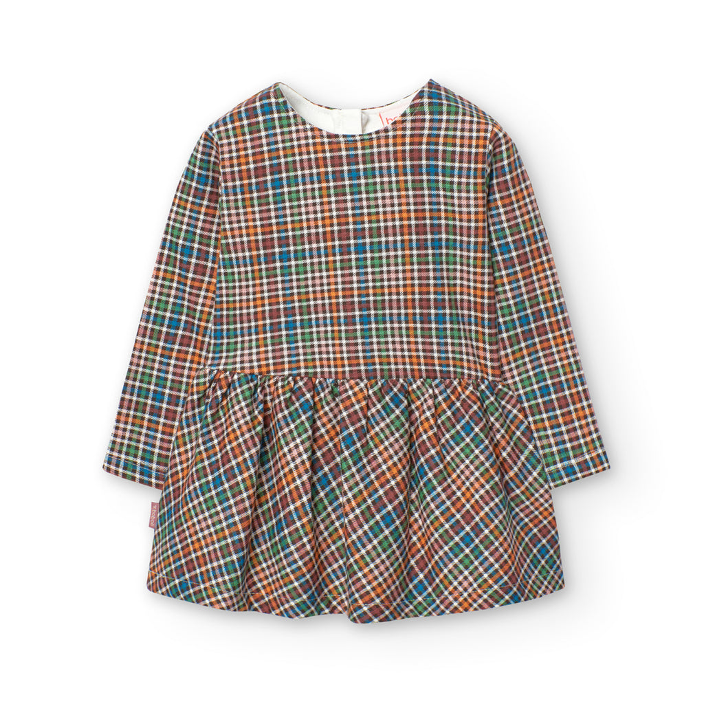 Boboli Knit Check Dress