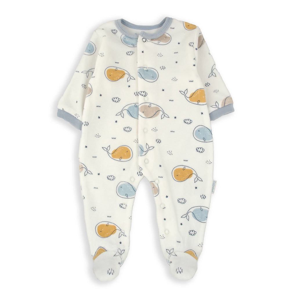 Babybol Whale Print Babygrow