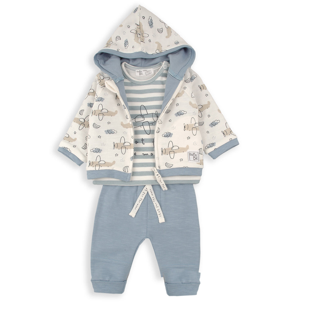 Babybol Blue 3 Piece Tracksuit Set