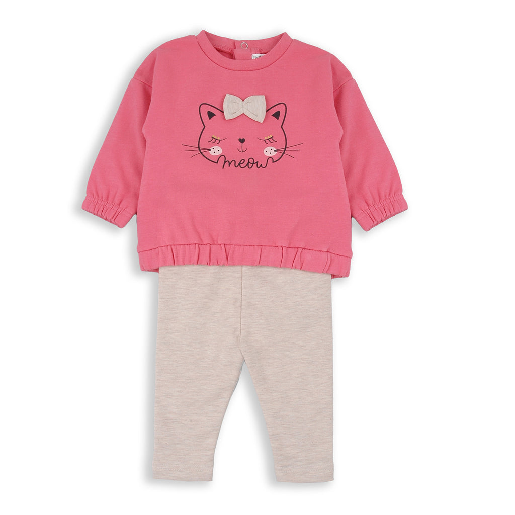 Babybol Pink Sweatshirt & Leggings Set