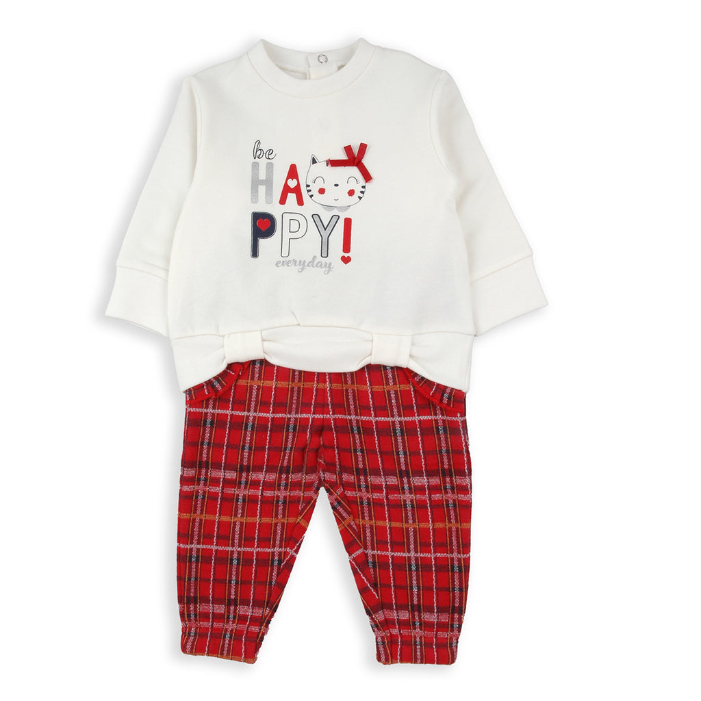 Babybol Sweatshirt & Check Trouser Set