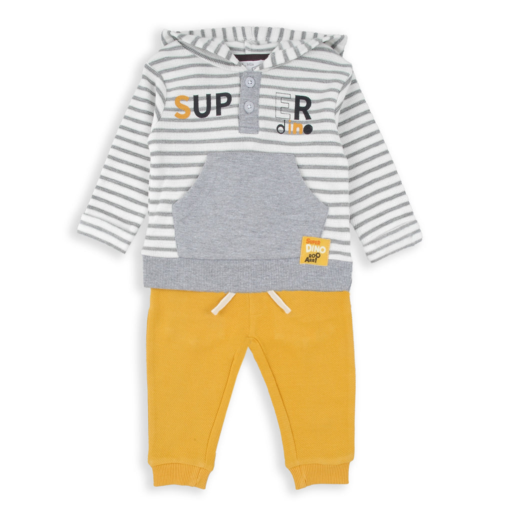 Babybol Striped Hoodie and Jogger Set