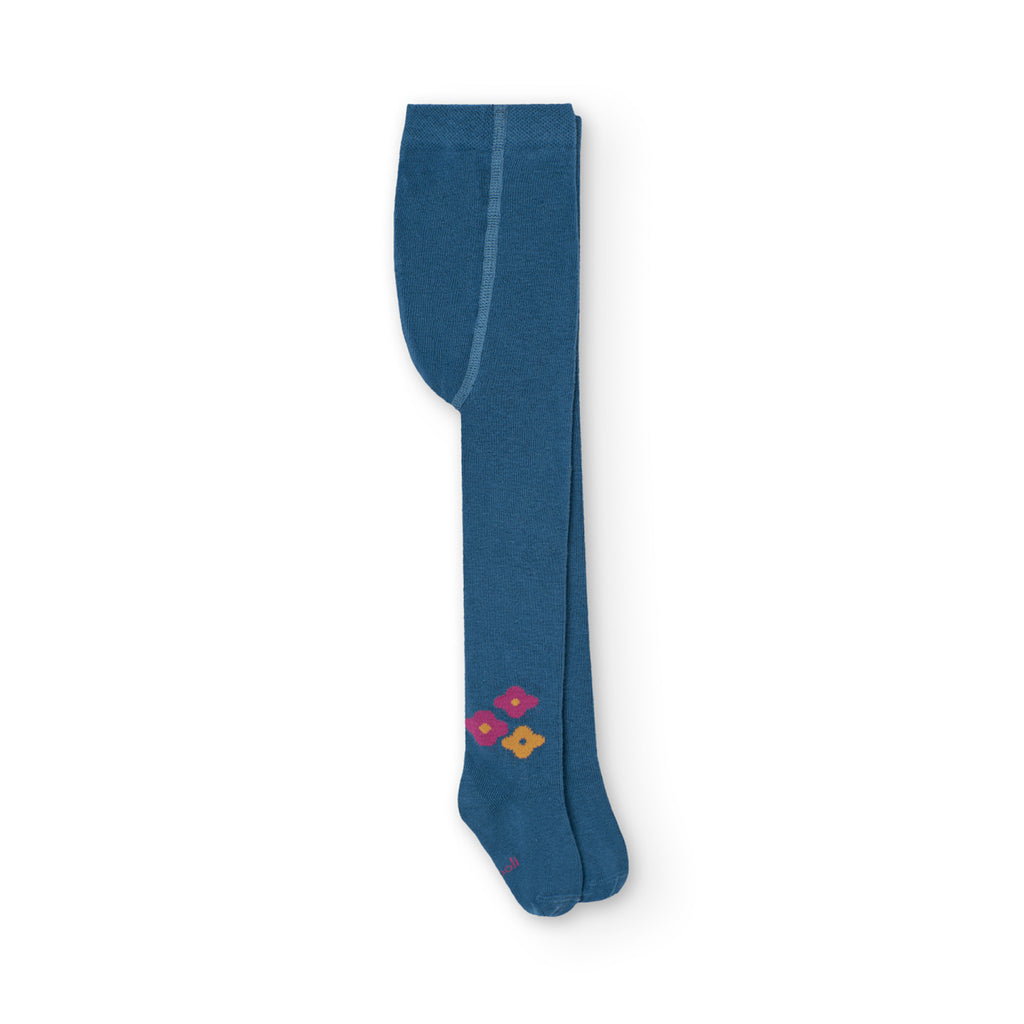 Boboli Indigo Floral Tights