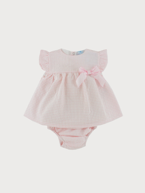 Sardon Pink Gingham Dress