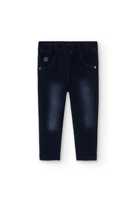 Boboli Dark Blue Soft Denim Trouser