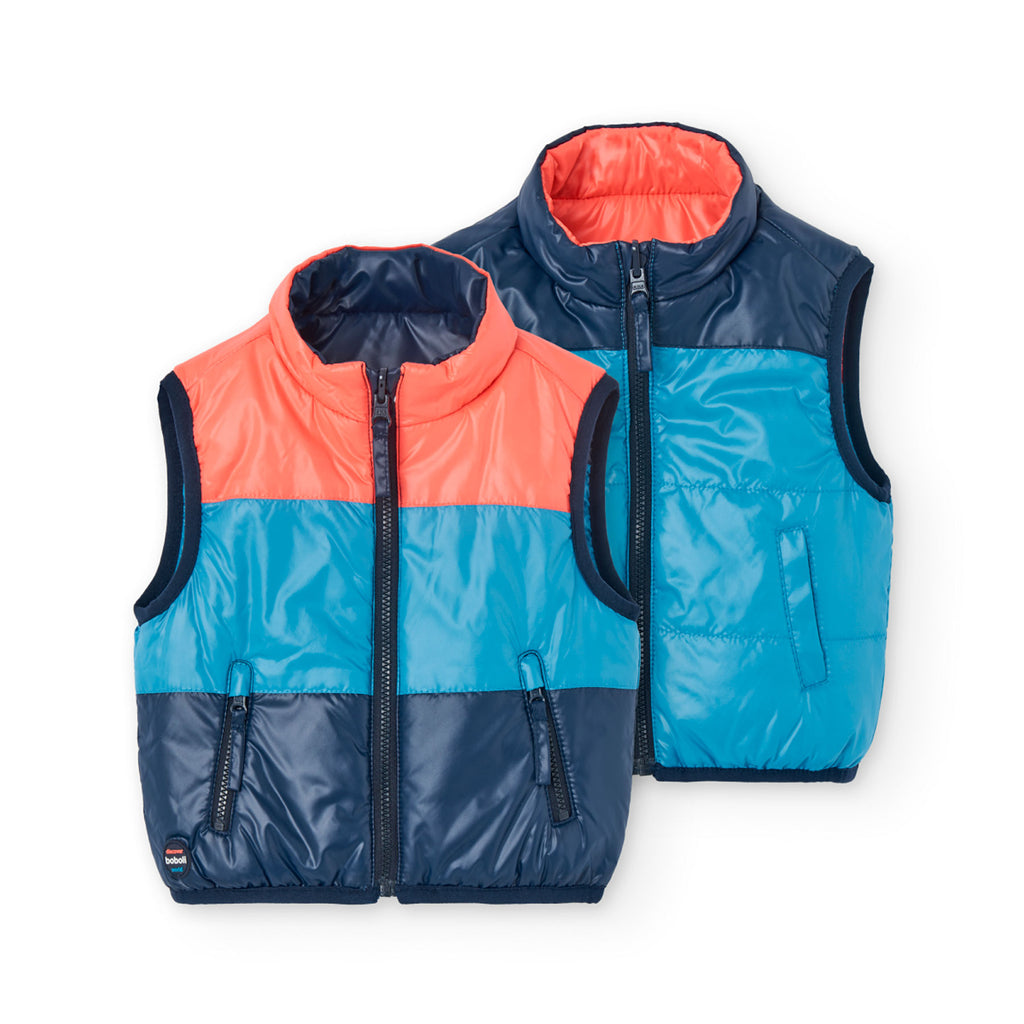 Boboli Colour Block Reversible Gilet