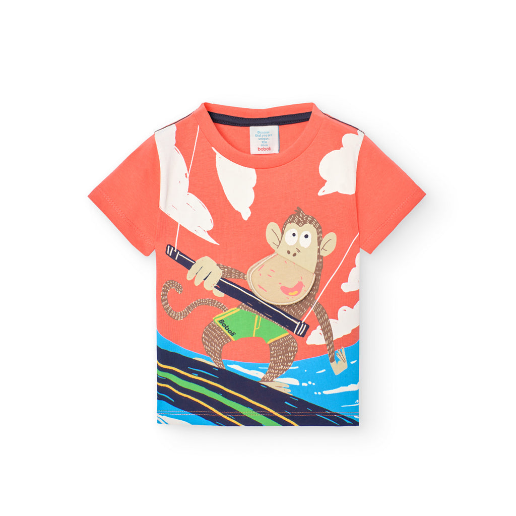 Boboli Monkey Print T-Shirt