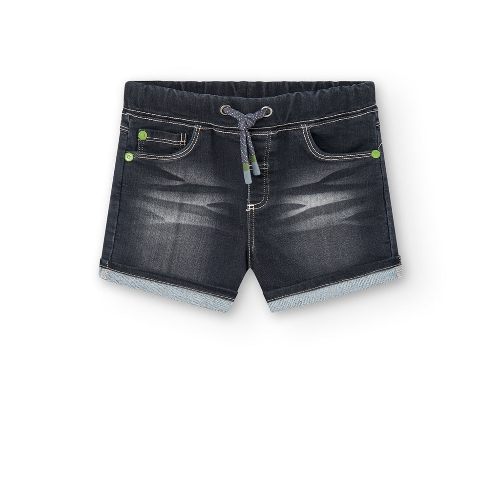 Boboli Black Denim Bermuda Shorts