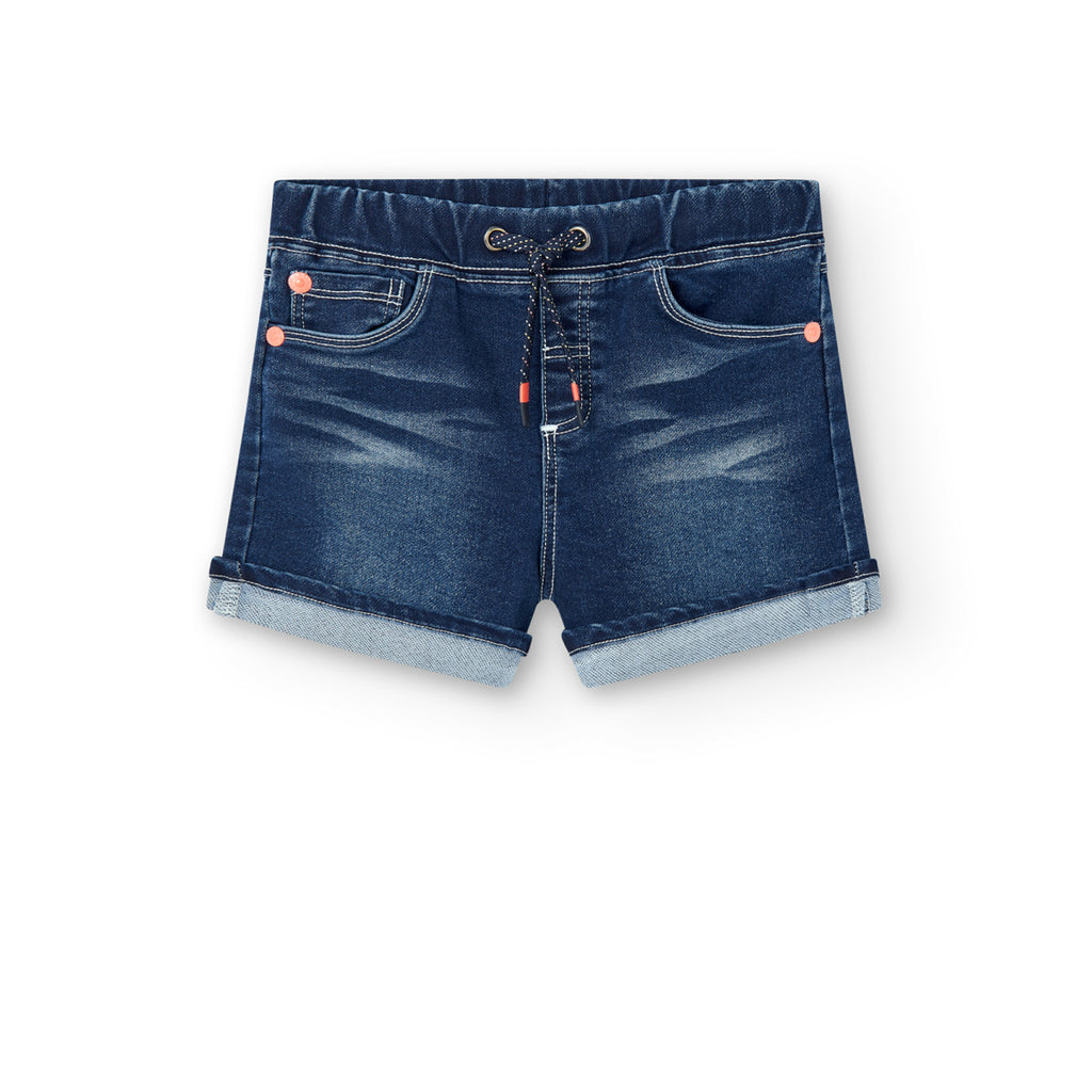 Boboli Blue Denim Bermuda Shorts