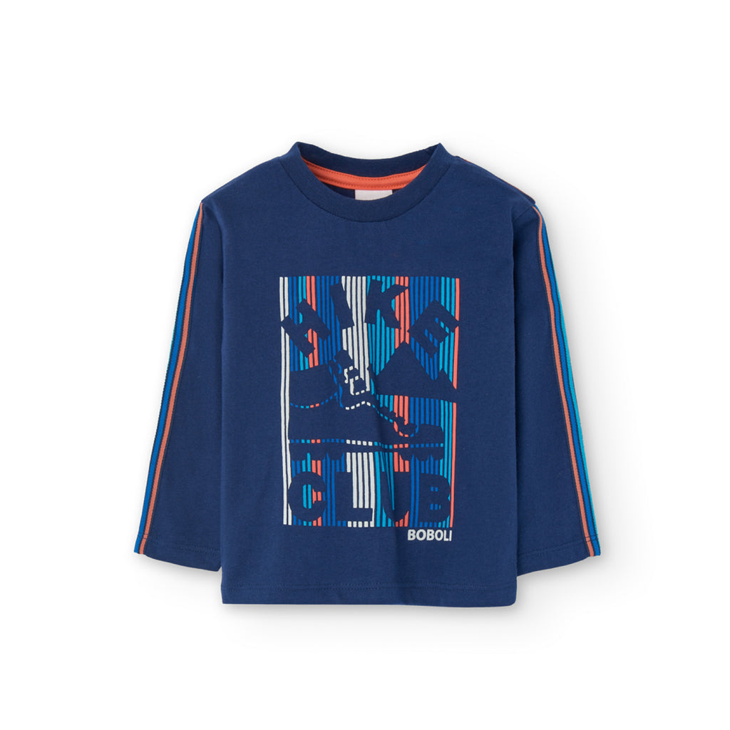 Boboli Navy Hike Club Long Sleeve Top