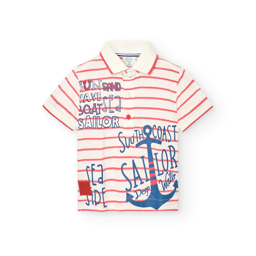 Boboli South Coast Sailor Striped Polo Shirt