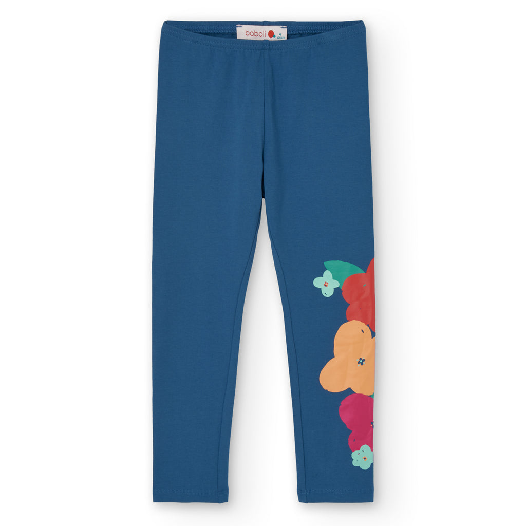 Boboli Blue Floral Leggings