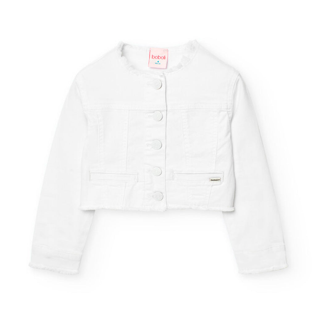 Boboli White Twill Jacket