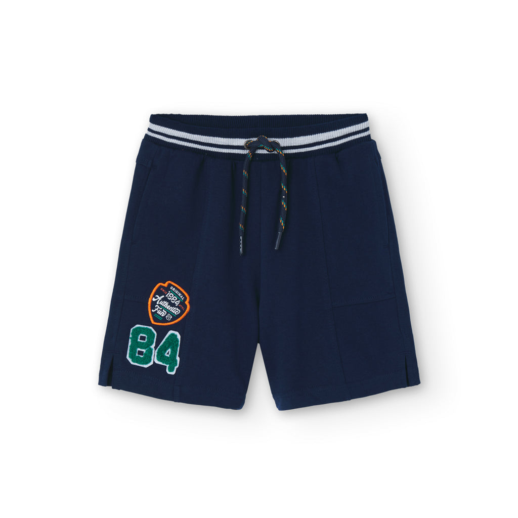 Boboli Navy Fleece Bermuda Shorts