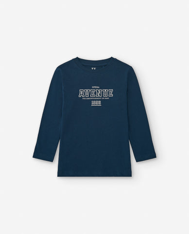 Zippy Navy Long Sleeve Top