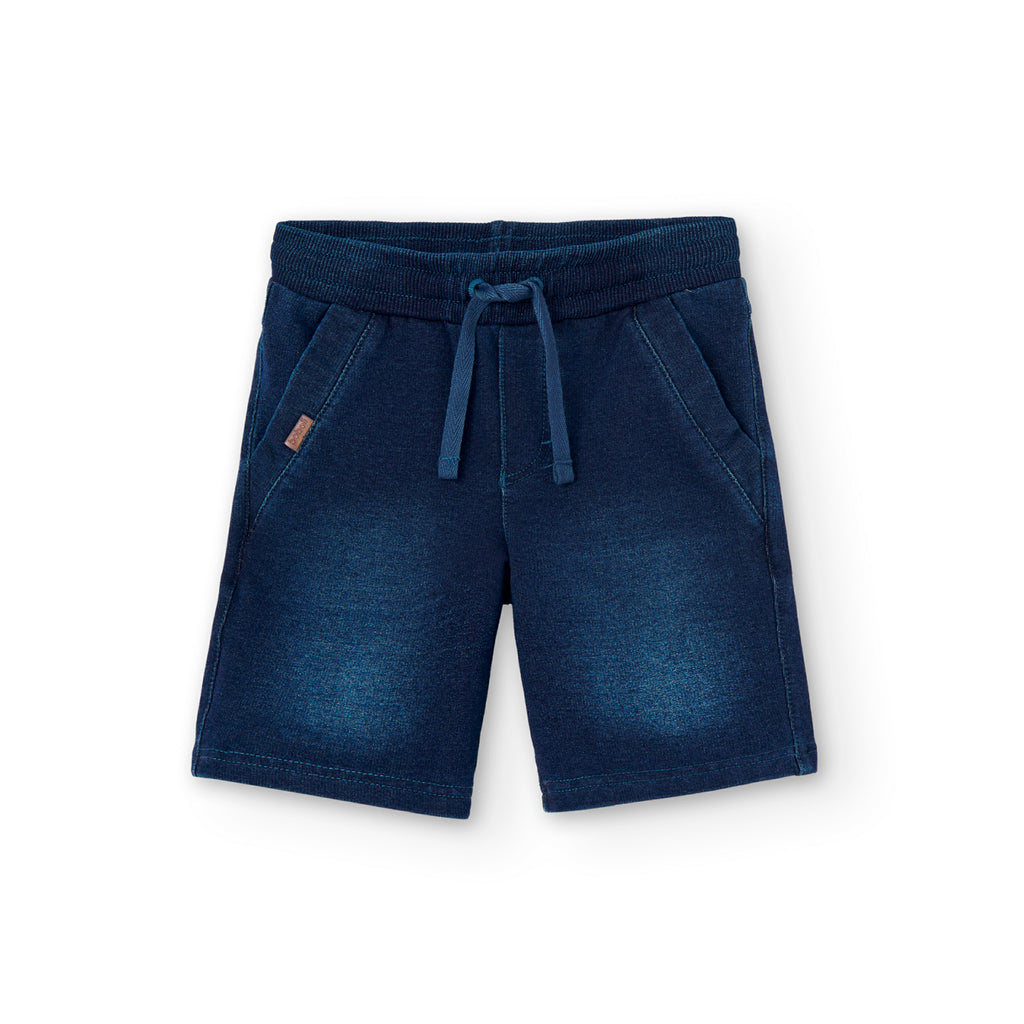 Boboli Fleece Blue Bermuda Shorts