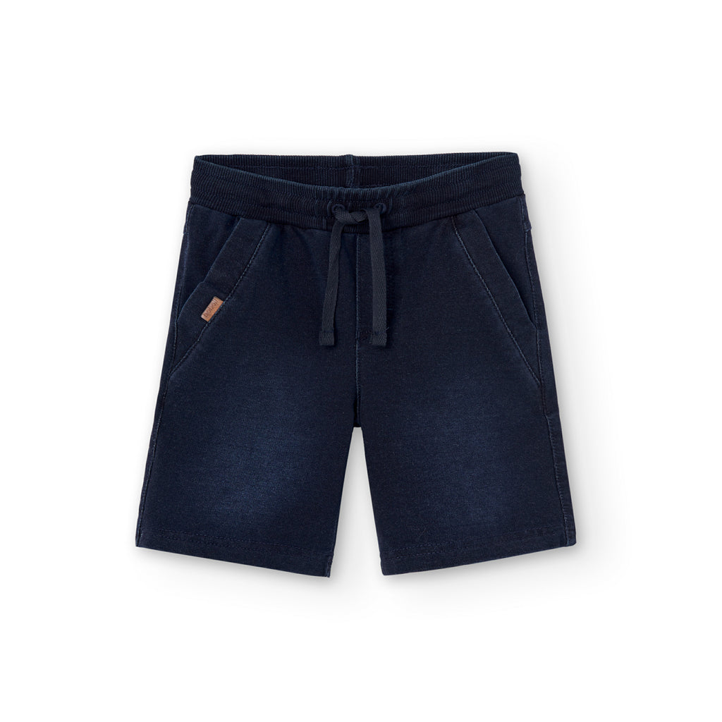 Boboli Fleece Dark Blue Bermuda Shorts