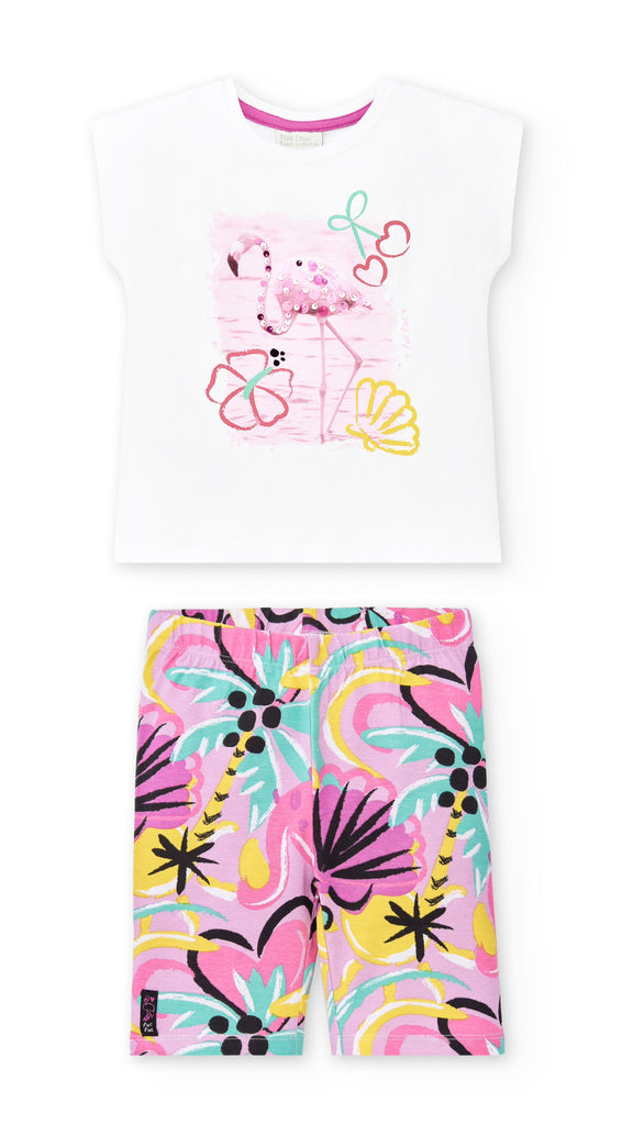 Tuctuc Flamingo Mood T-Shirt & Legging Set