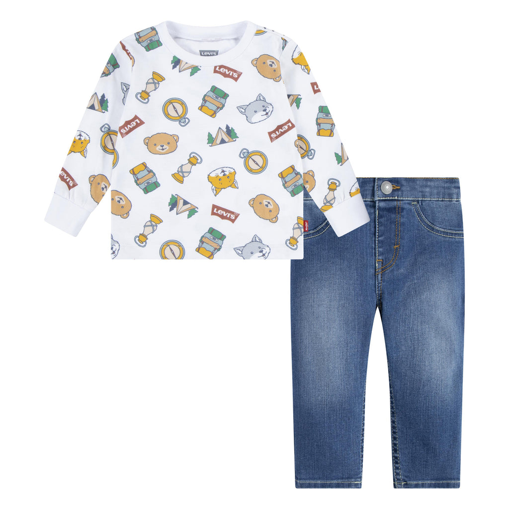 Levi's Print Top & Jeans Set