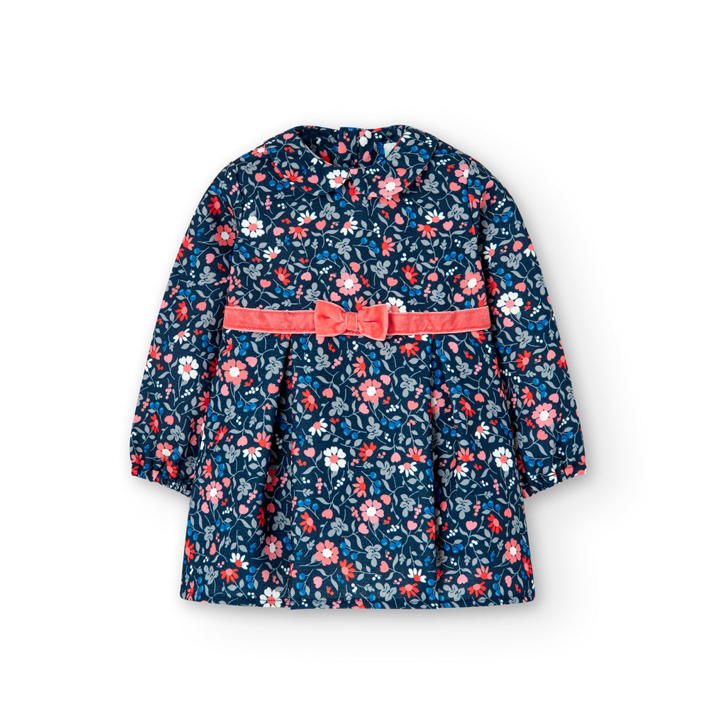 Boboli Navy Floral Dress