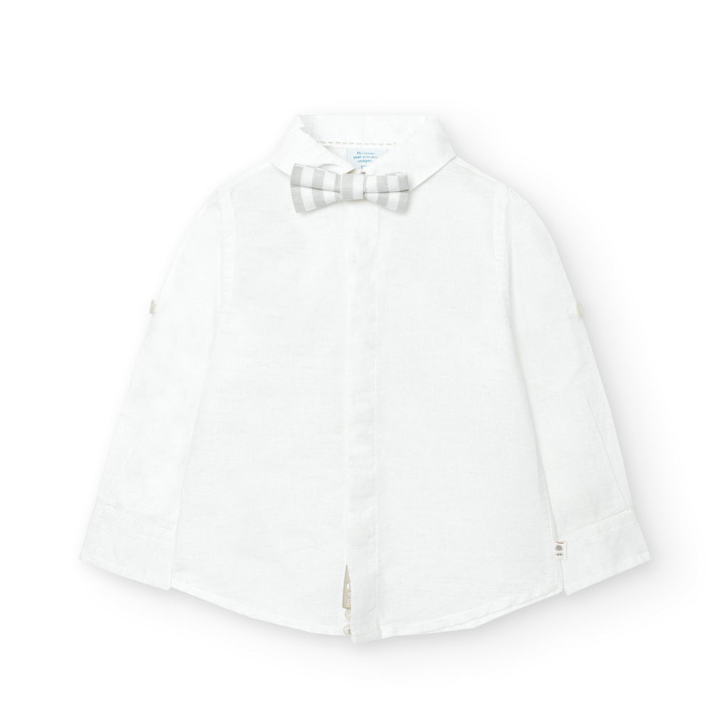 Boboli Long Sleeve White Shirt