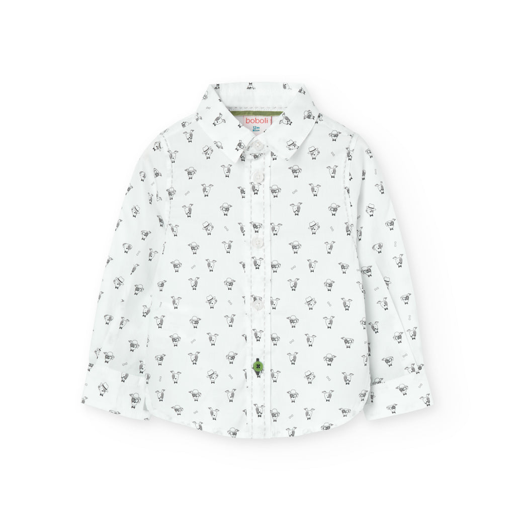 Boboli Puppy Print Shirt