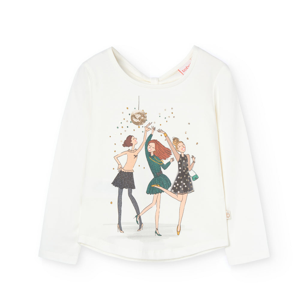 Boboli Print Long Sleeve Top